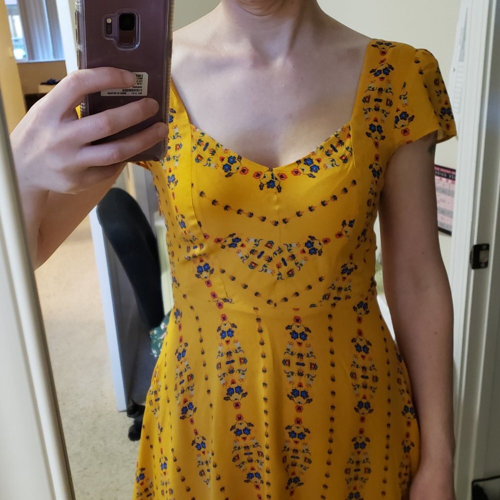 Urban Outfitters Finnigan Folk Print Dress - Picture 2 of 7